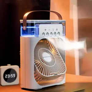 Portable USB Humidifier Fan, Misting Fan, Multifunctional Cooling Fan, USB Powered Fan, 5-Mode Ultrasonic Air Cooler with Mist Spray, Quiet Operation for Home, Office, Travel, Gift, Portable Cooling Fan